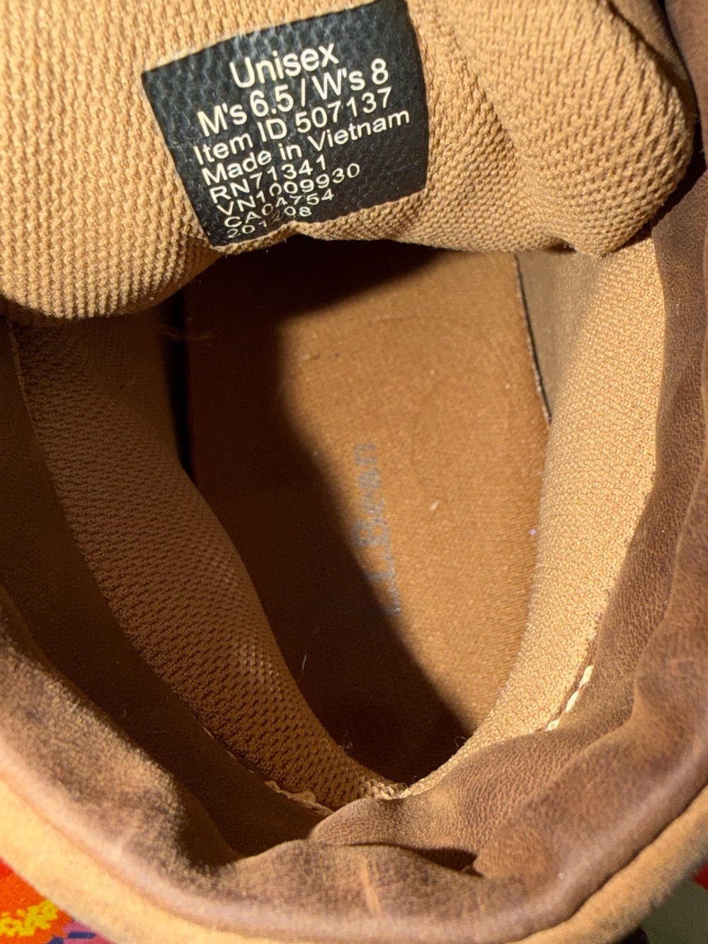L.L. Bean Brown Leather Moc-Toe Boots with Orange Accent Laces - Picture 6 of 6